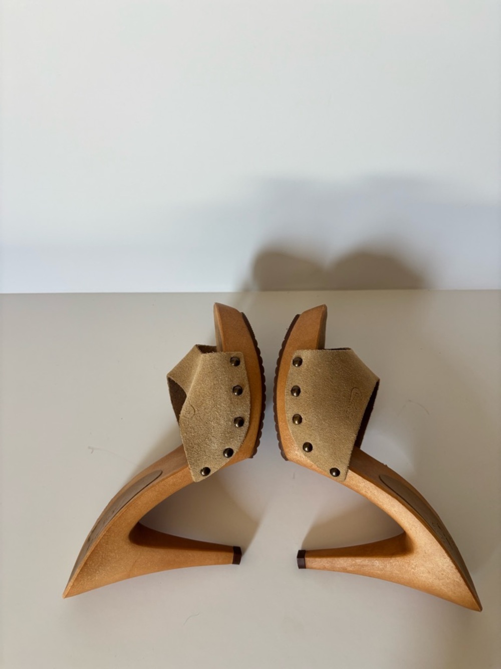 Candies Viviana Tan Suede Open-Toe Mules size 7 - Picture 5 of 7
